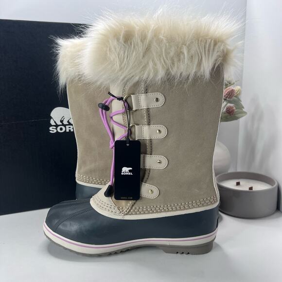 Sorel Joan of Arctic Suede Waterproof Boots Tan NL 2762-010 Youth 7 Women 8.5 - Picture 3 of 13